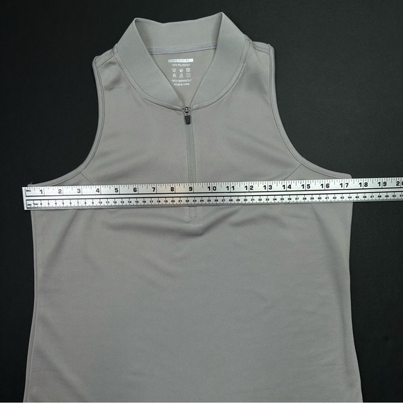 Ladie’s Racerback Mandarin Collar Gray Golf Shirt S 100% Polyester - Picture 5 of 6